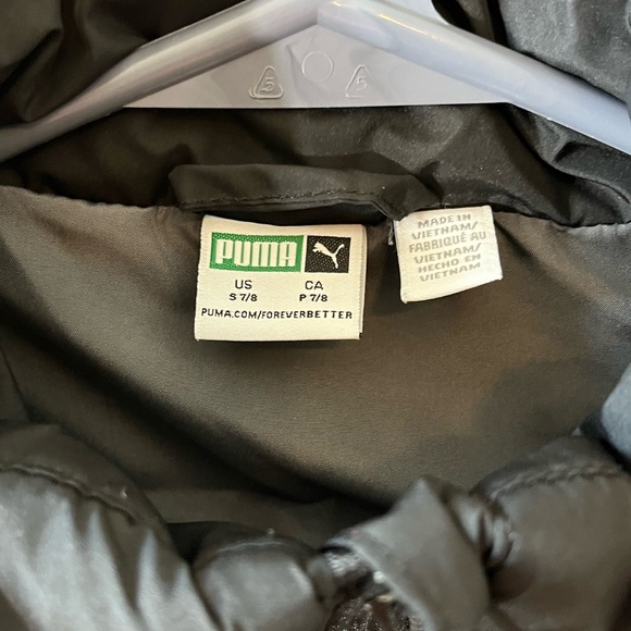 Boy Puma Black and Gray Quilted Puffer Vest - Picture 3 of 3